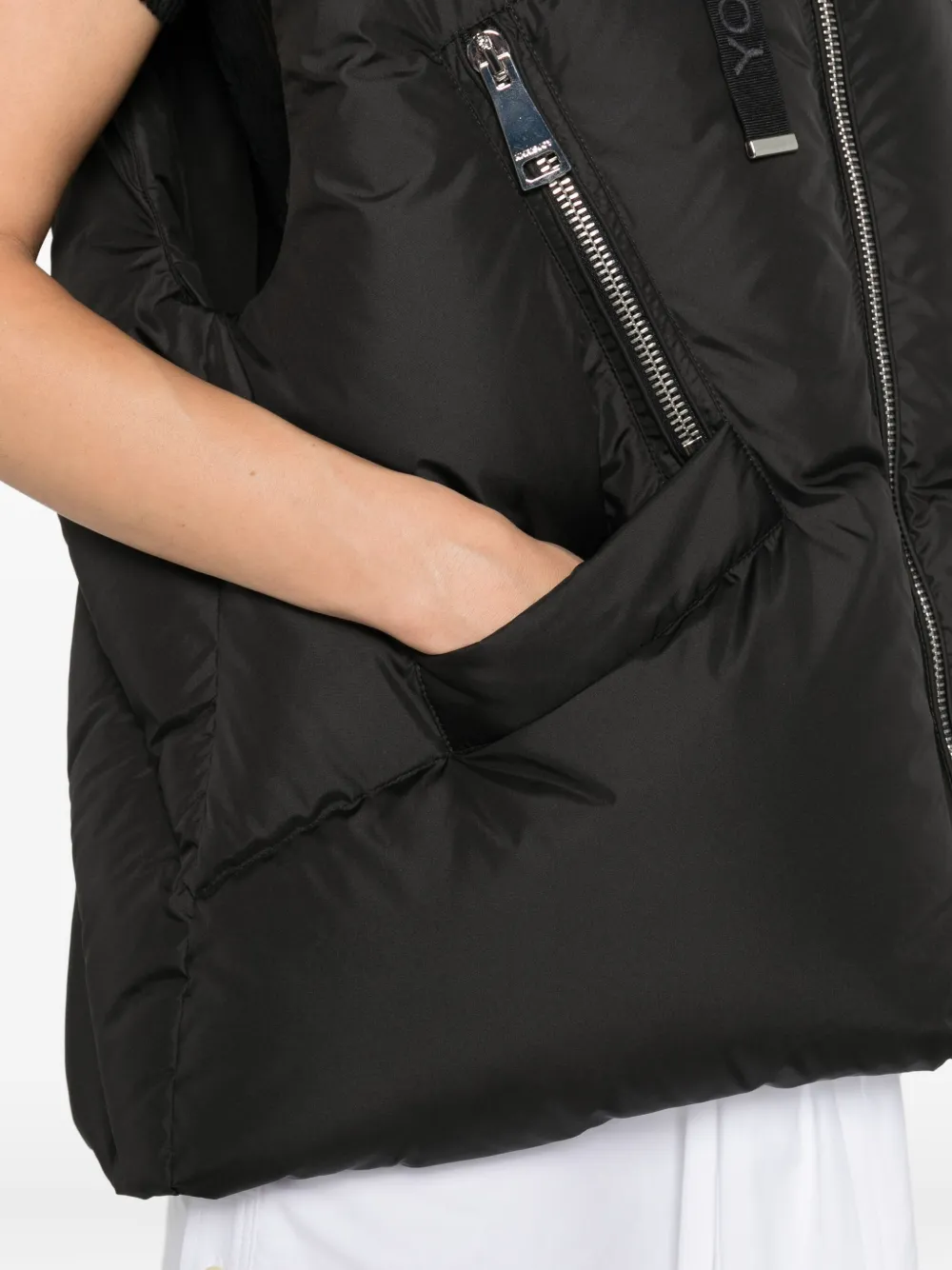 Khrisjoy Gilet met capuchon en ritssluiting Zwart