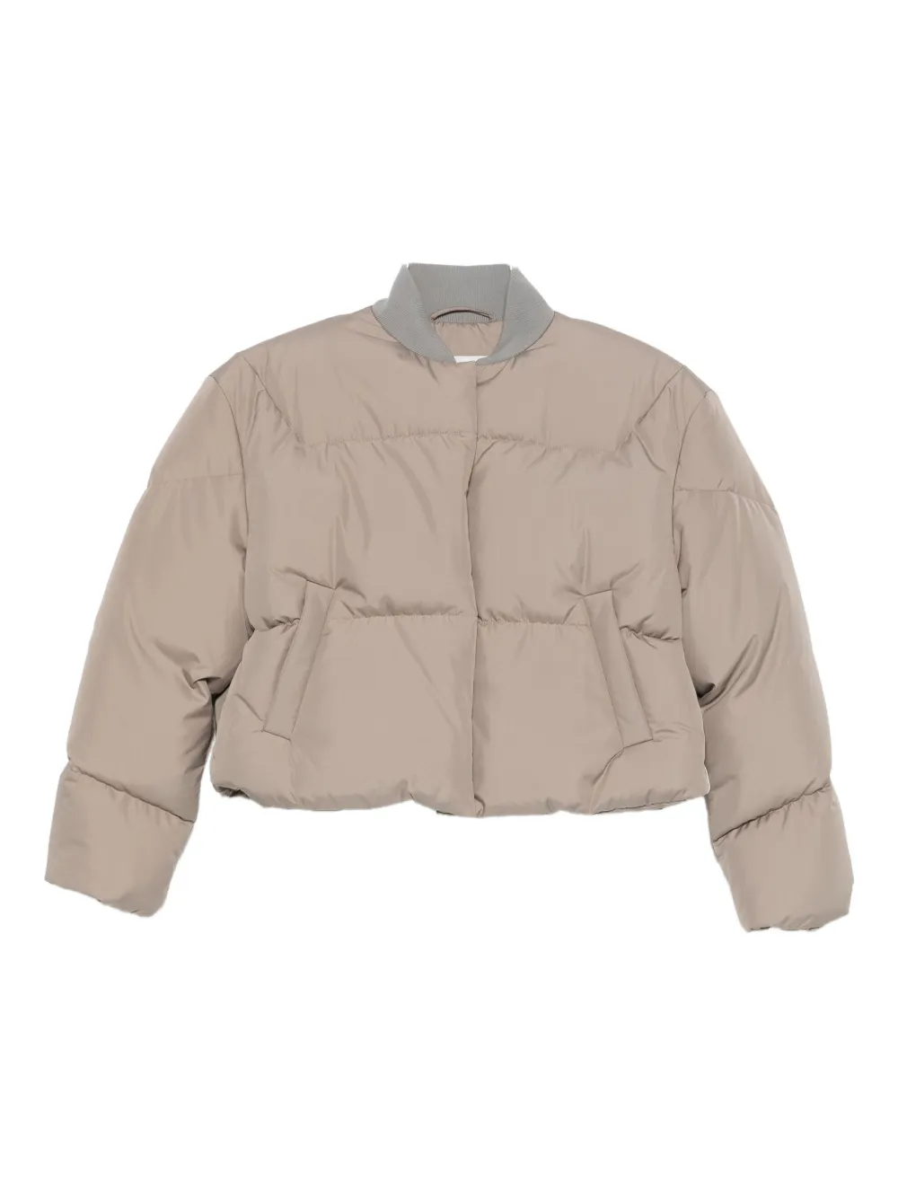 Khrisjoy Long-sleeved Down Jacket In Brown