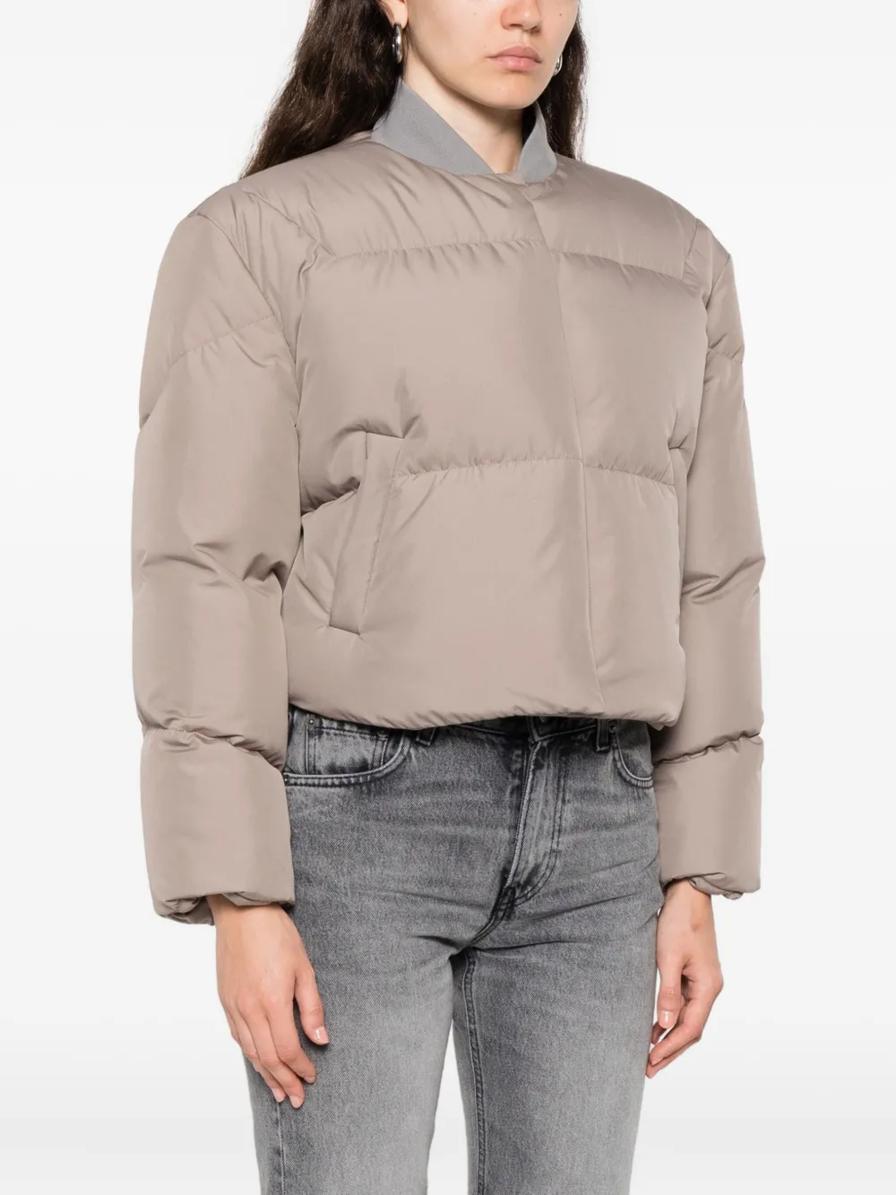 Khrisjoy Long-sleeved Down Jacket In Brown