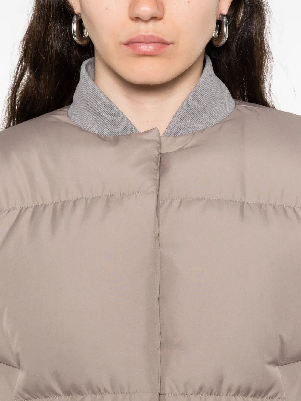 Khrisjoy Long-sleeved Down Jacket In Brown