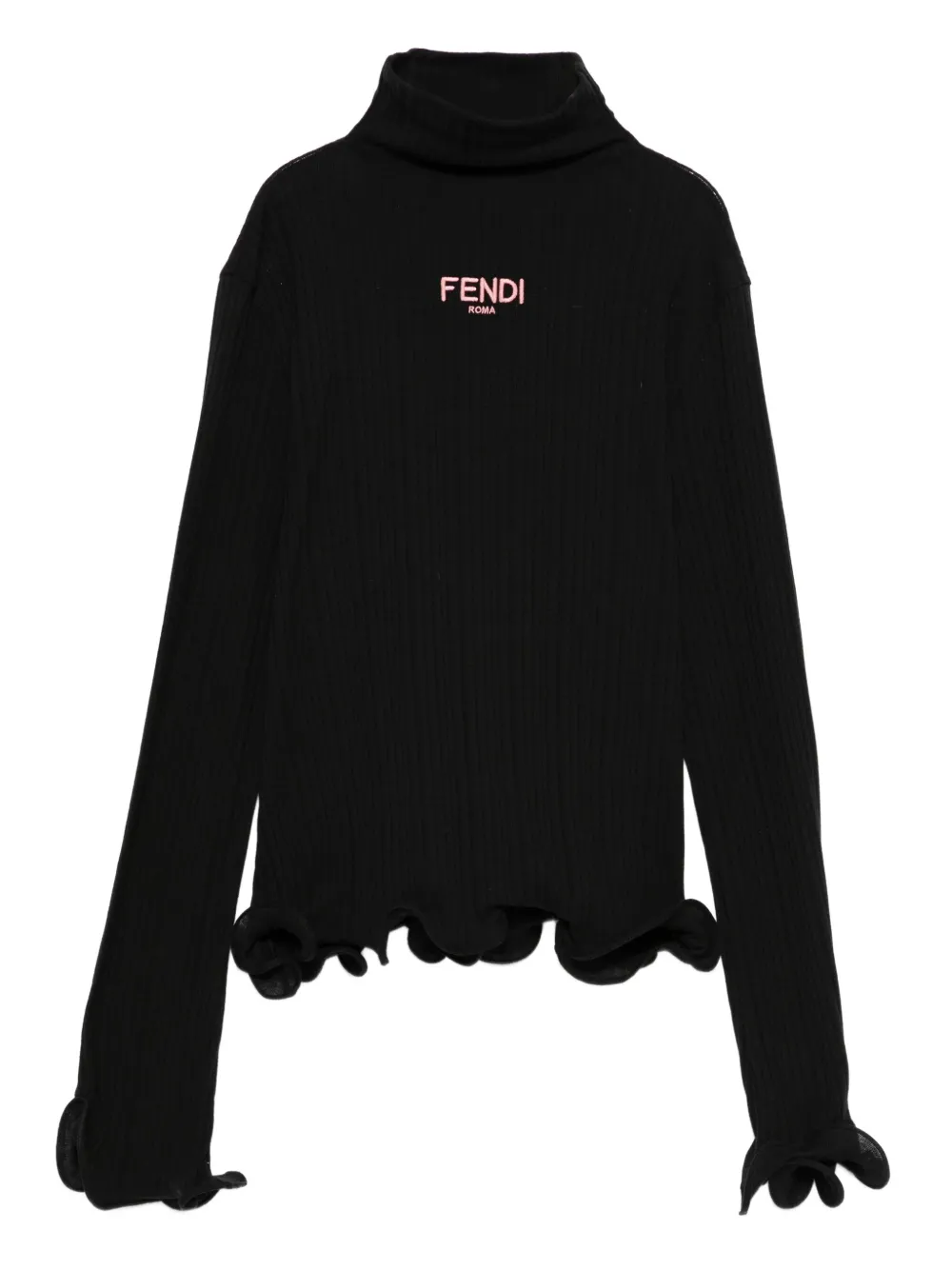 Fendi Kids logo-detail sweater | Black | Image 1
