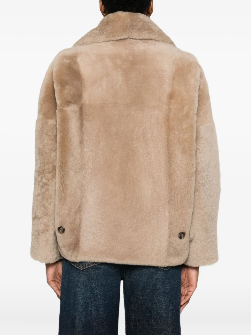 Yves Salomon Jack met dubbele rij knopen Bruin