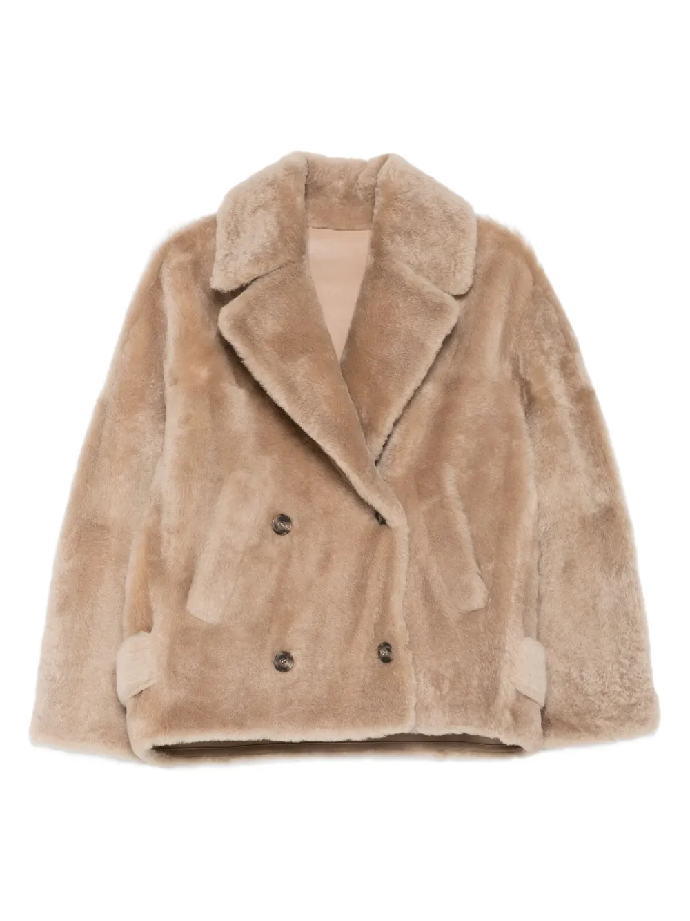Yves Salomon double-breasted jacket | Brown | Image 1