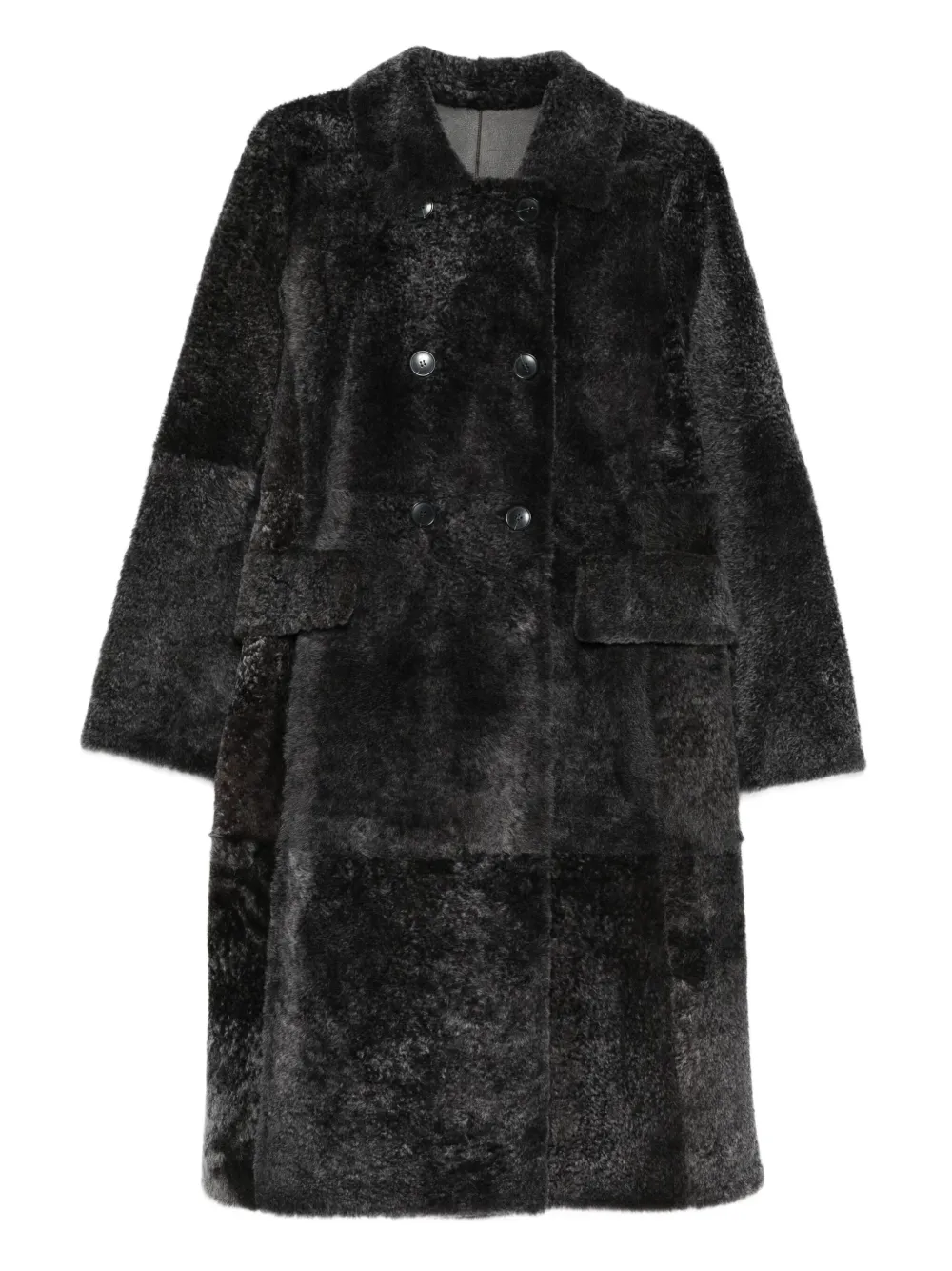 Yves Salomon abrigo con doble botonadura | negro | Image 1