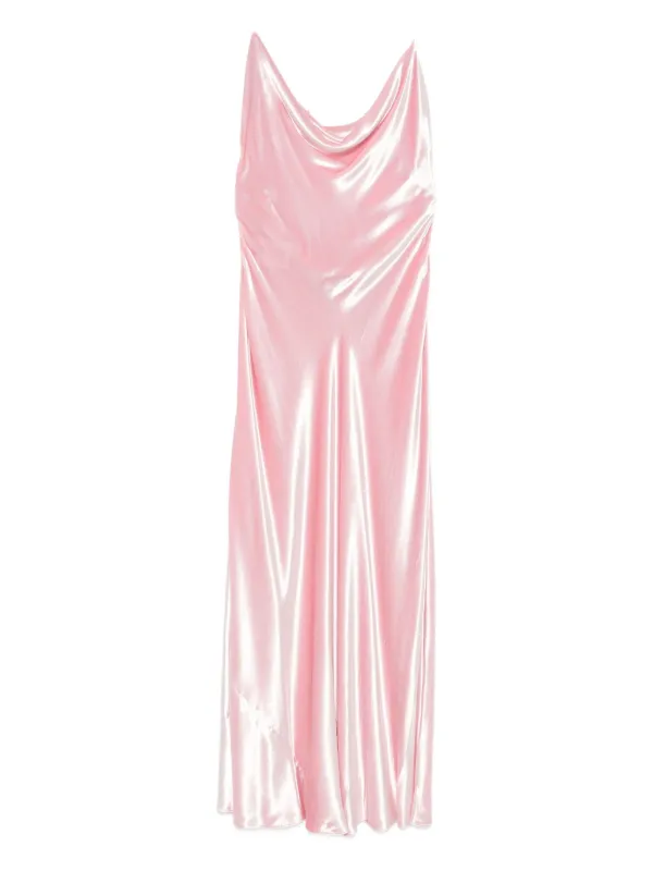 alberta ferretti pink dress Alberta Ferretti cowl-neck Strap Dress | Pink