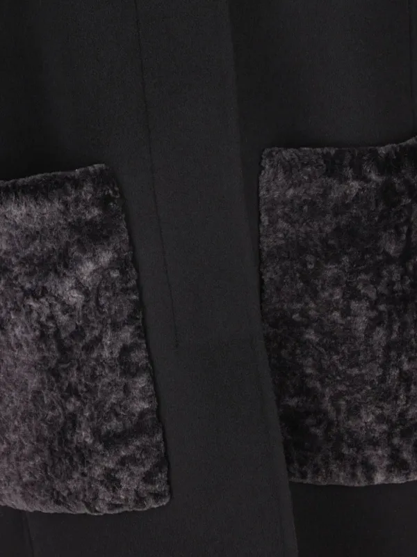 FENDI パフスリーブ コート | ブラック | FARFETCH JP
