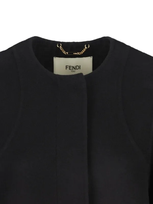 FENDI パフスリーブ コート | ブラック | FARFETCH JP