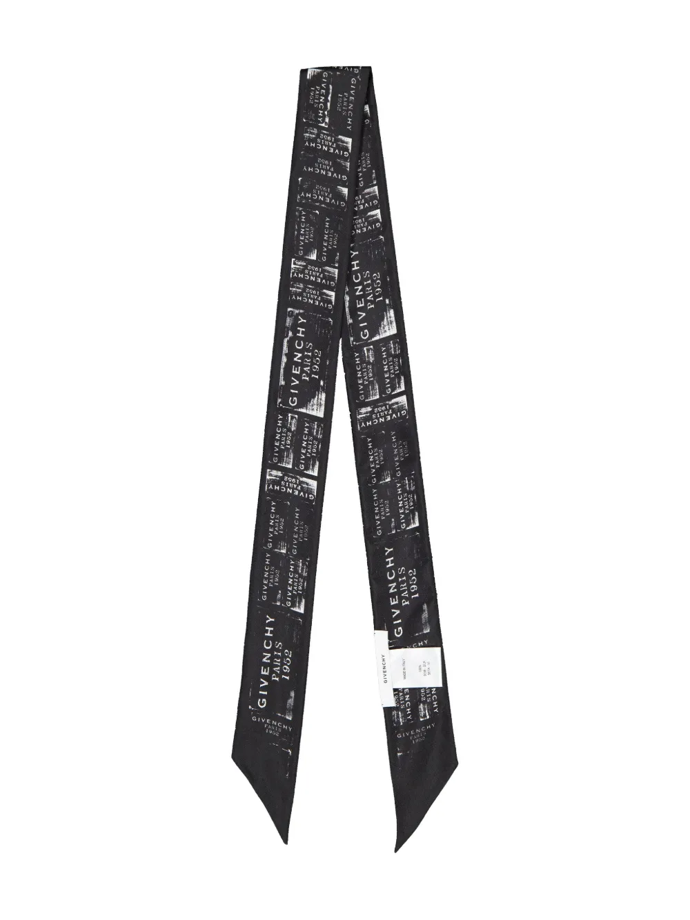 Givenchy logo-stamp silk scarf - Zwart