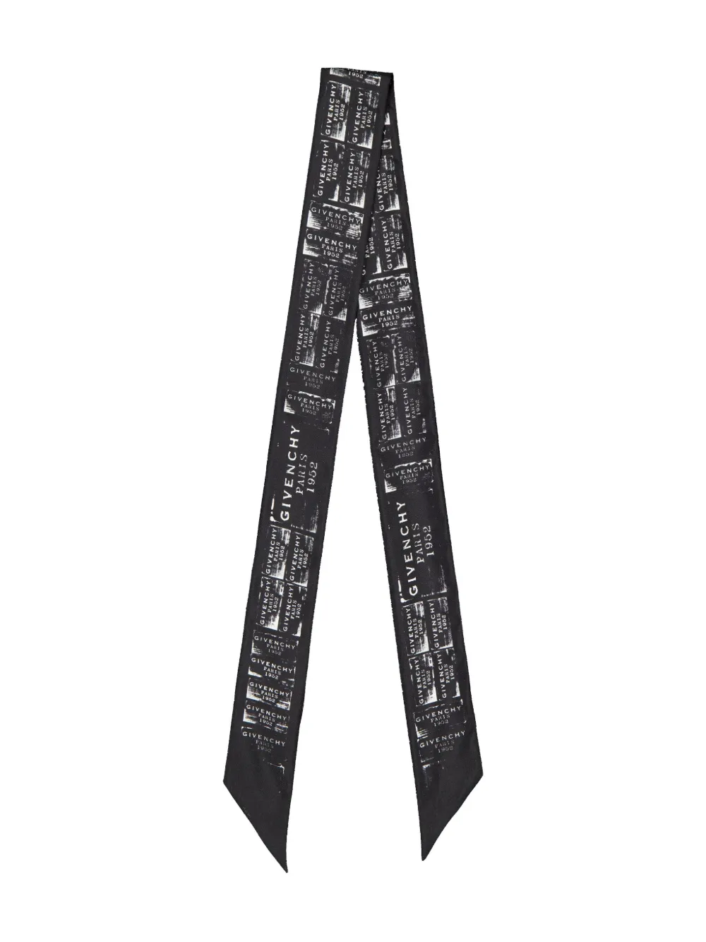 Givenchy Logo-stamp Silk Scarf In Black