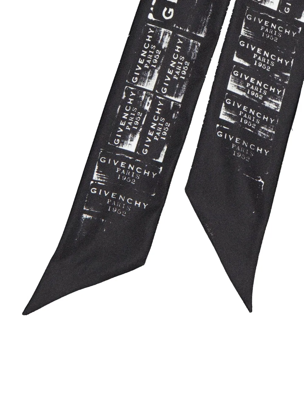 Givenchy Logo-stamp Silk Scarf In Black