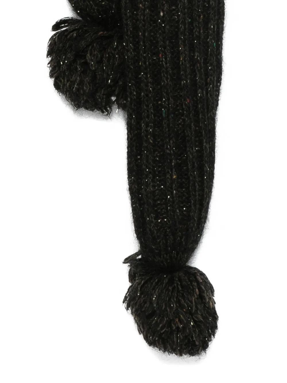 Yohji Yamamoto Sjaal met pompon Zwart