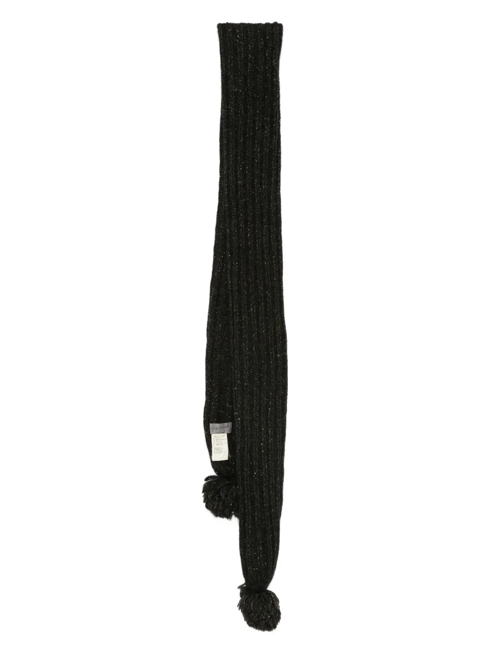 Yohji Yamamoto pompom-detail scarf | Black | Image 1