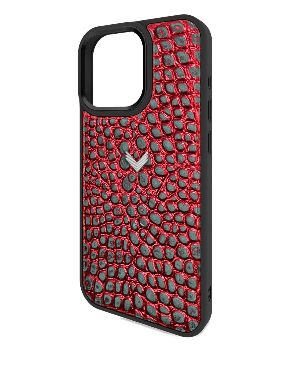 Velante Crocodile-texture Iphone 16 Pro Case In Red