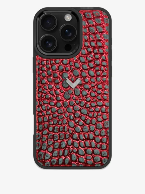 VELANTE crocodile-texture iPhone 16 Pro case