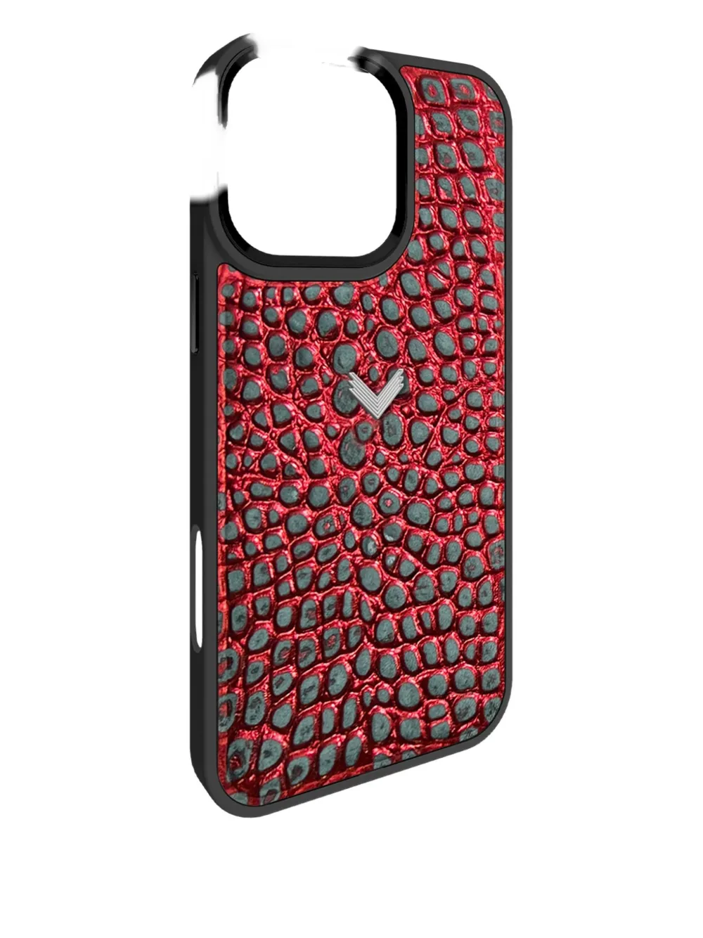 Velante Crocodile-texture Iphone 16 Pro Case In Red