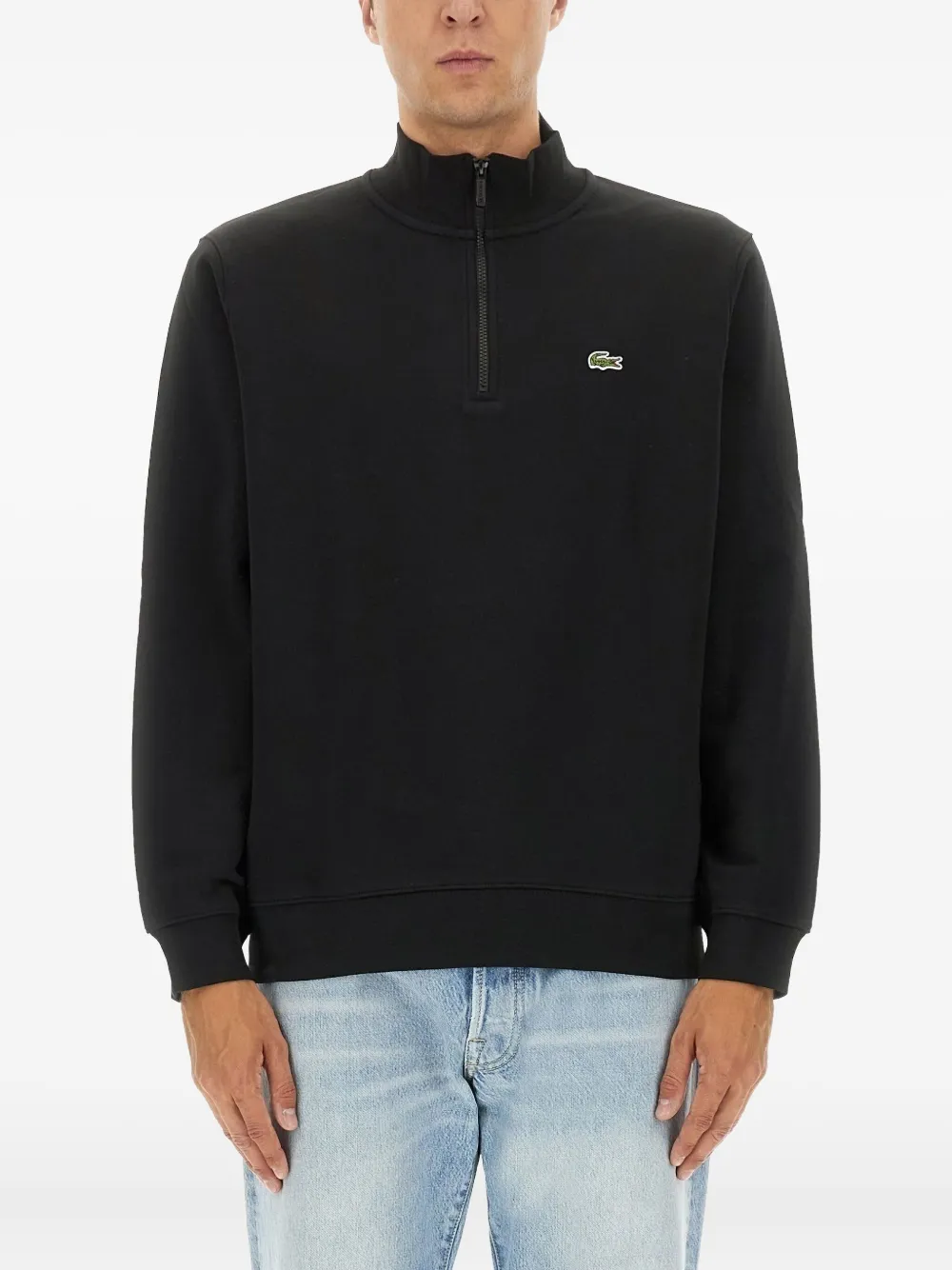 Lacoste sudadera con parche del logo | negro | Image 1