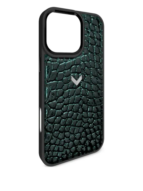 VELANTE crocodile-texture iPhone 16 Pro case