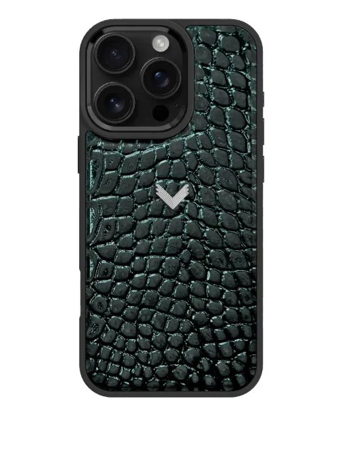VELANTE crocodile-texture iPhone 16 Pro case