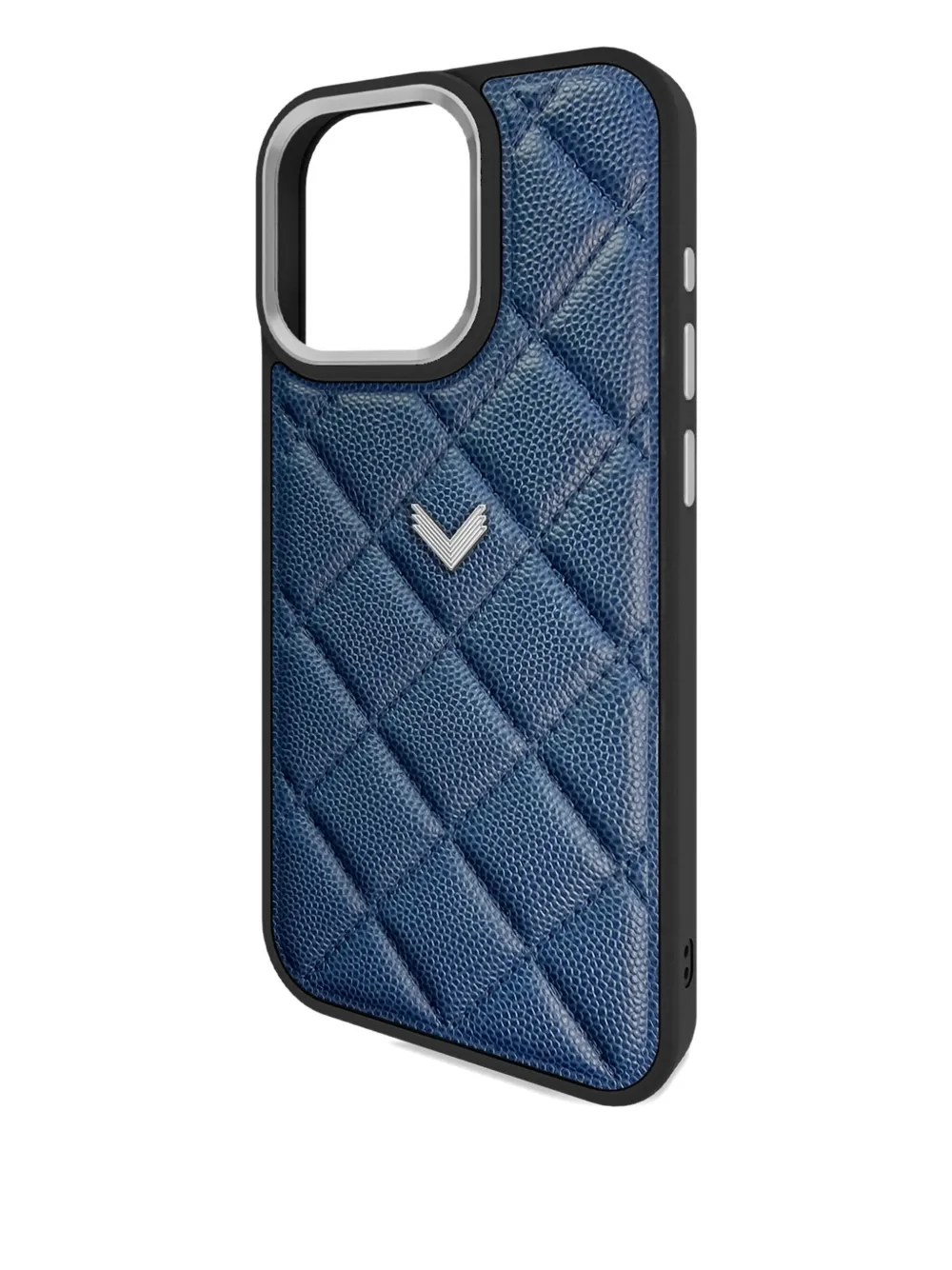  Velante Quilted-leather Iphone 16 Pro Phone Case - Night Blue - Blue 