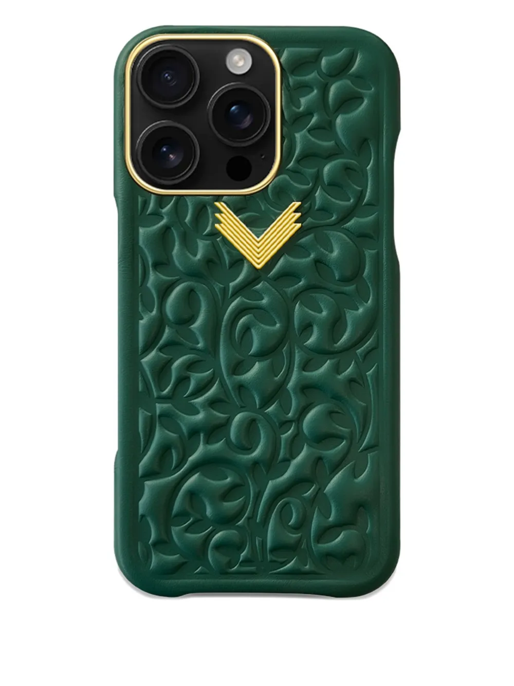 Velante Embossed Floral Iphone 16 Pro Phone Case In Black