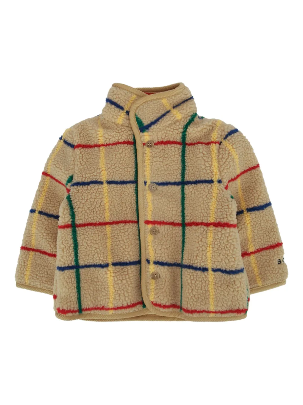 Bobo Choses checked teddy-fleece jacket - ニュートラル Bobo Choses checked teddy-fleece jacket - ニュートラル