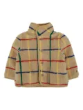 Bobo Choses checked teddy-fleece jacket - Neutrals