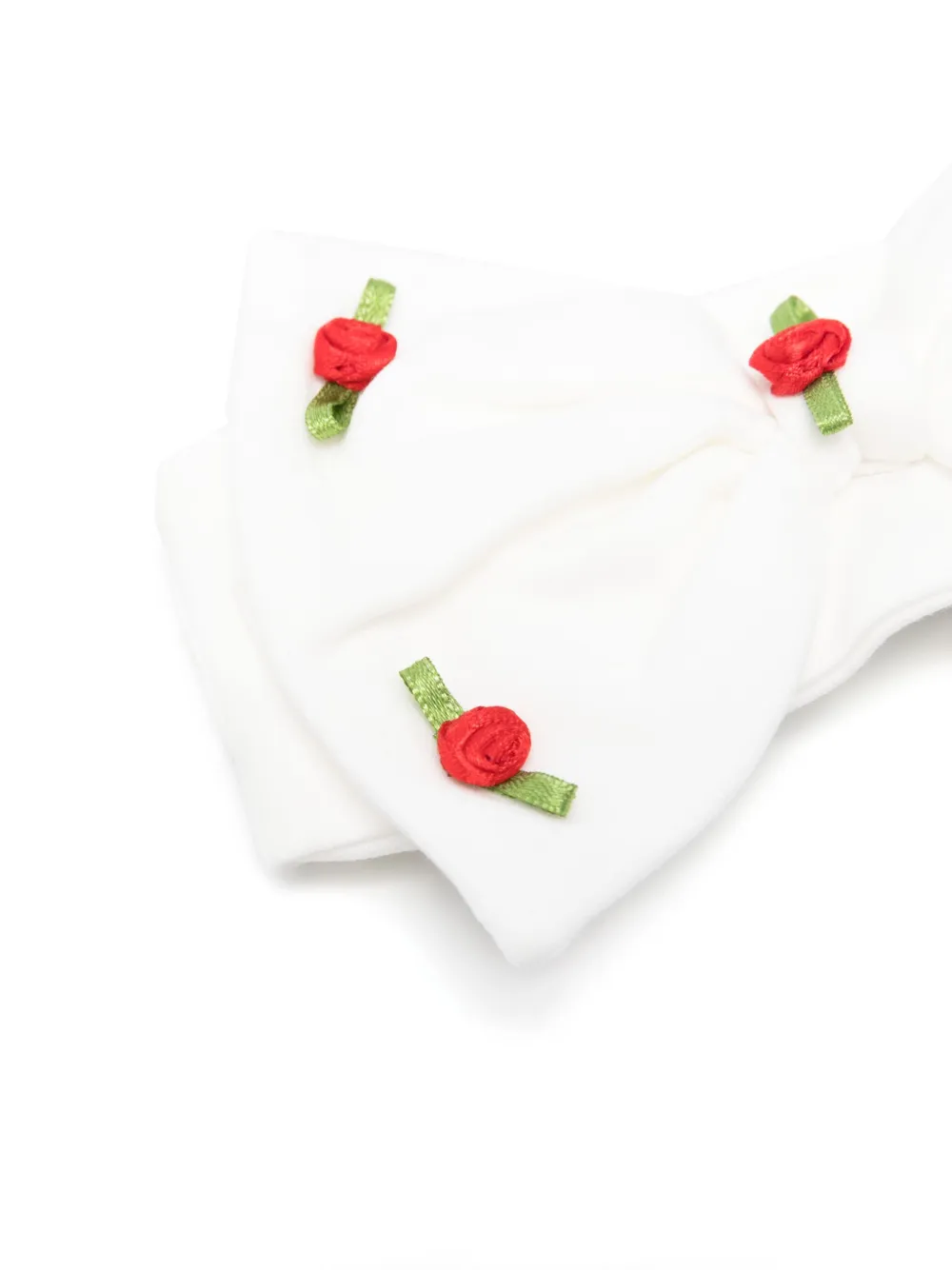 Monnalisa Haarband met roosdetail Wit