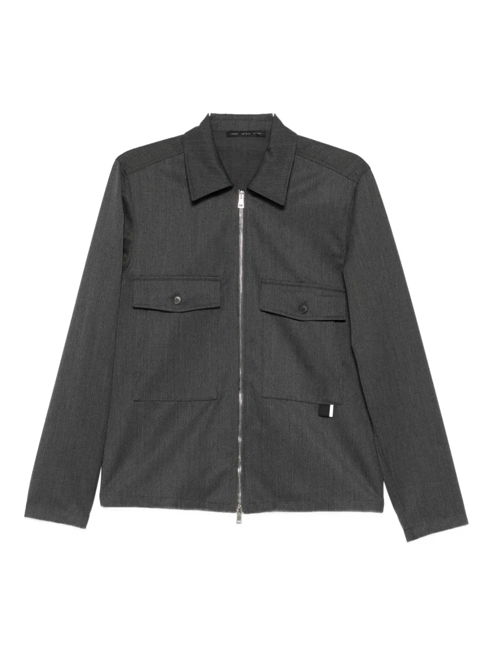 Low Brand point-collar zip shirt jacket - Grigio