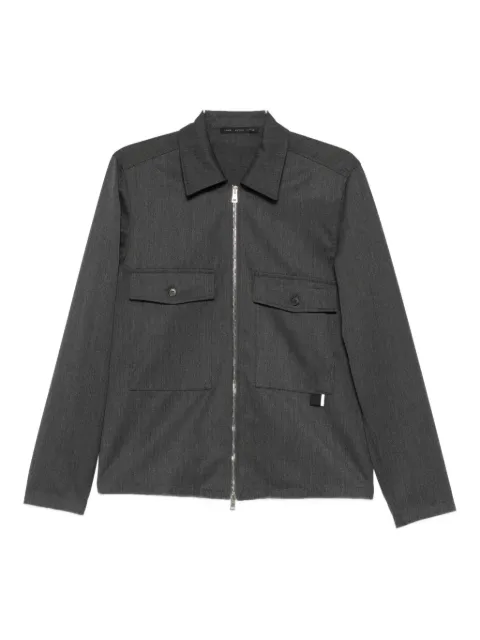 Low Brand point-collar zip shirt jacket