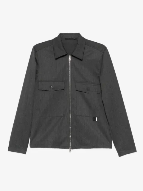 Low Brand point-collar zip shirt jacket
