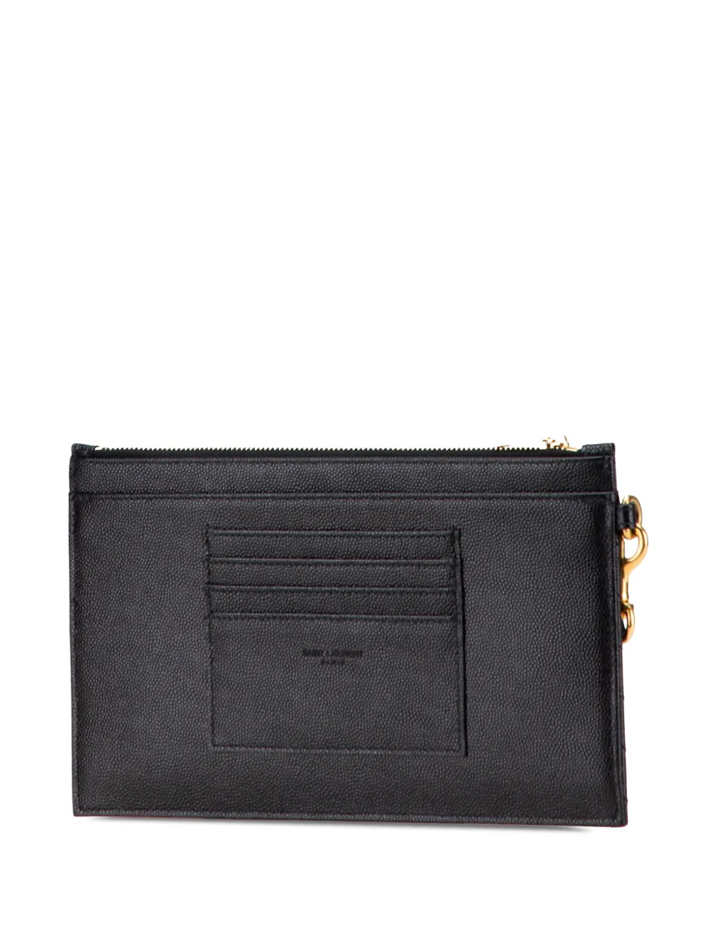 Saint Laurent Pre-Owned 2020 Large Grain De Poudre Chevron Monogram Bill pouch | Image 2