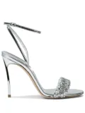 Casadei 100mm Interstellar crystal-embellished sandals - Silver