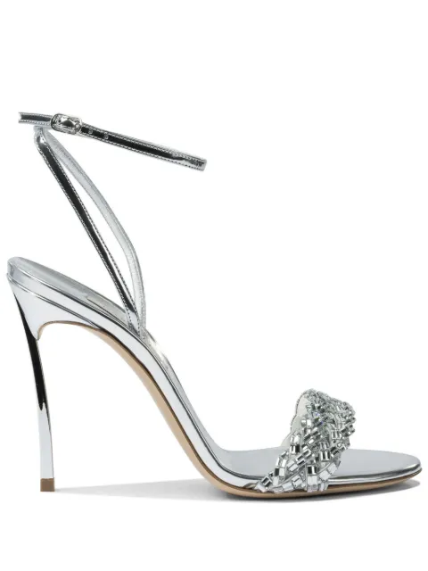 Casadei 100mm Interstellar crystal-embellished sandals