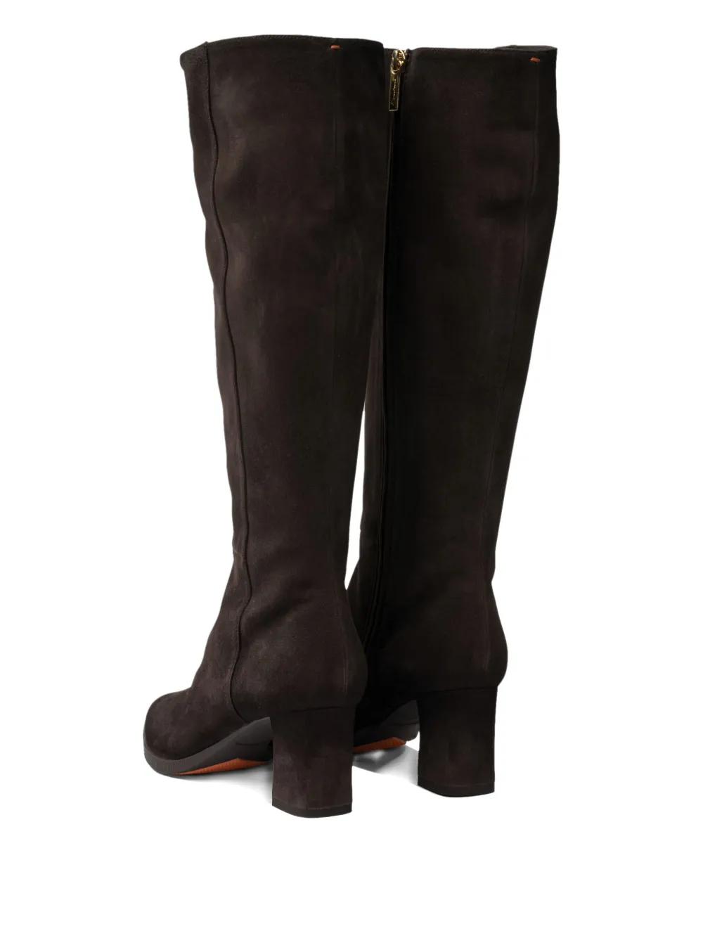 Santoni 65mm block-heel suede boots Brown