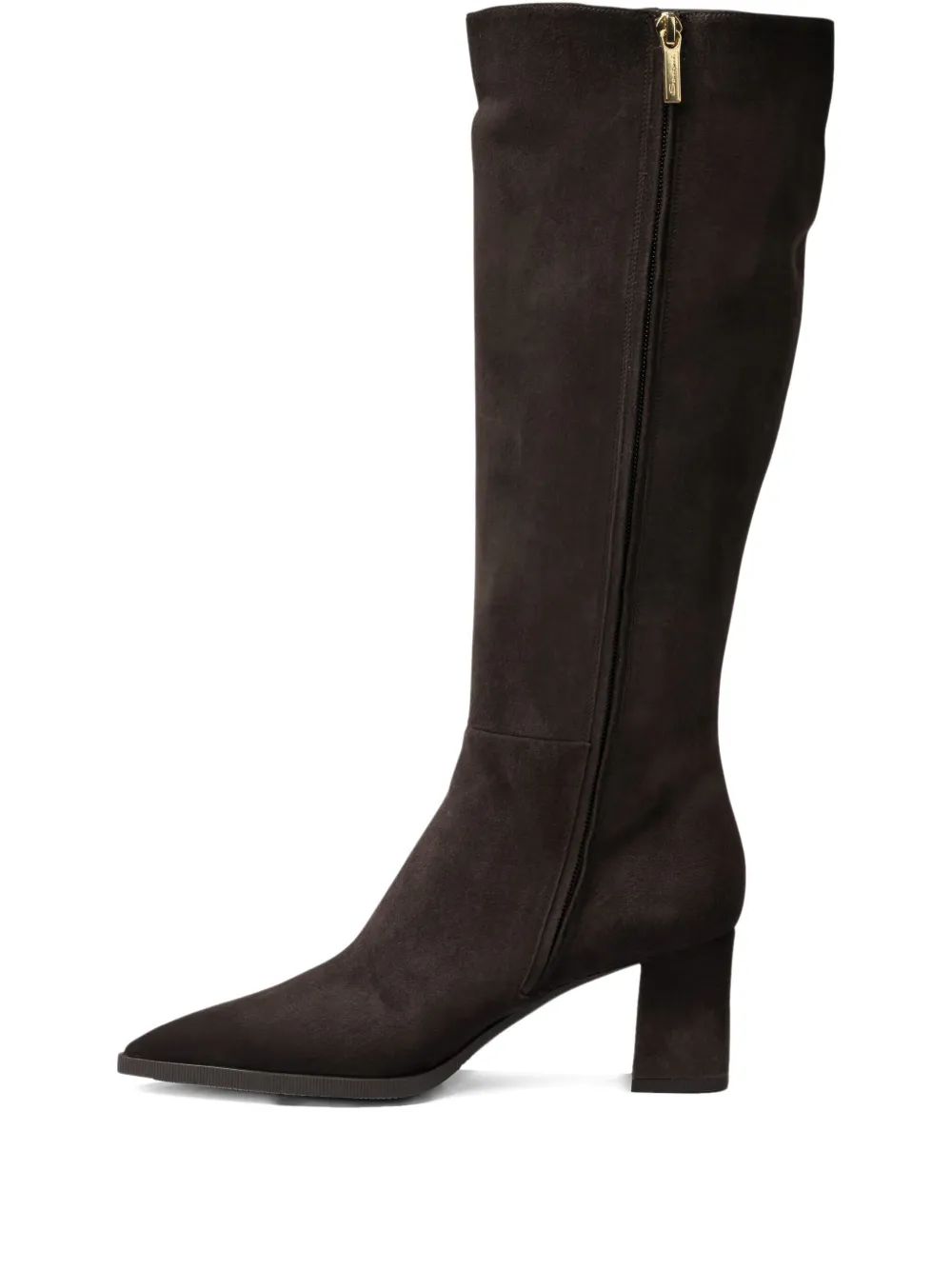 Santoni 65mm block-heel suede boots Brown