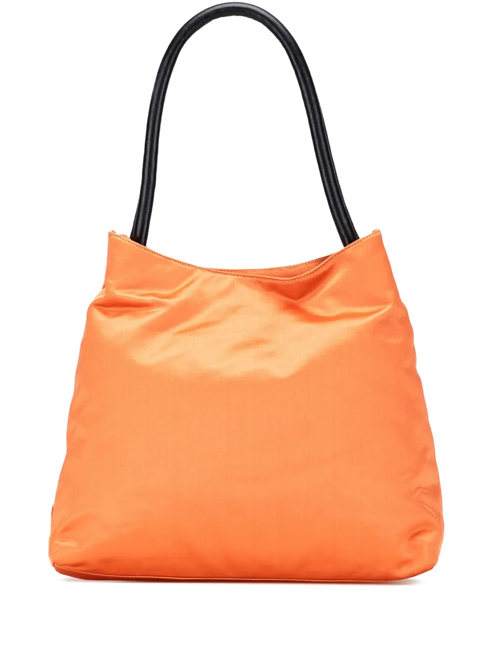 Pre-owned Prada 2000-2013 Satin Tote Bag In Orange