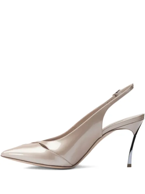 Casadei 80mm Samurai Blade slingback pumps