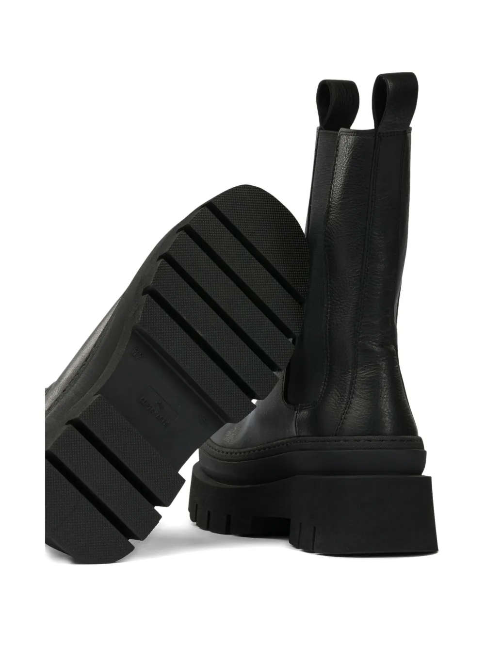Copenhagen elastic-panel platform boots Black