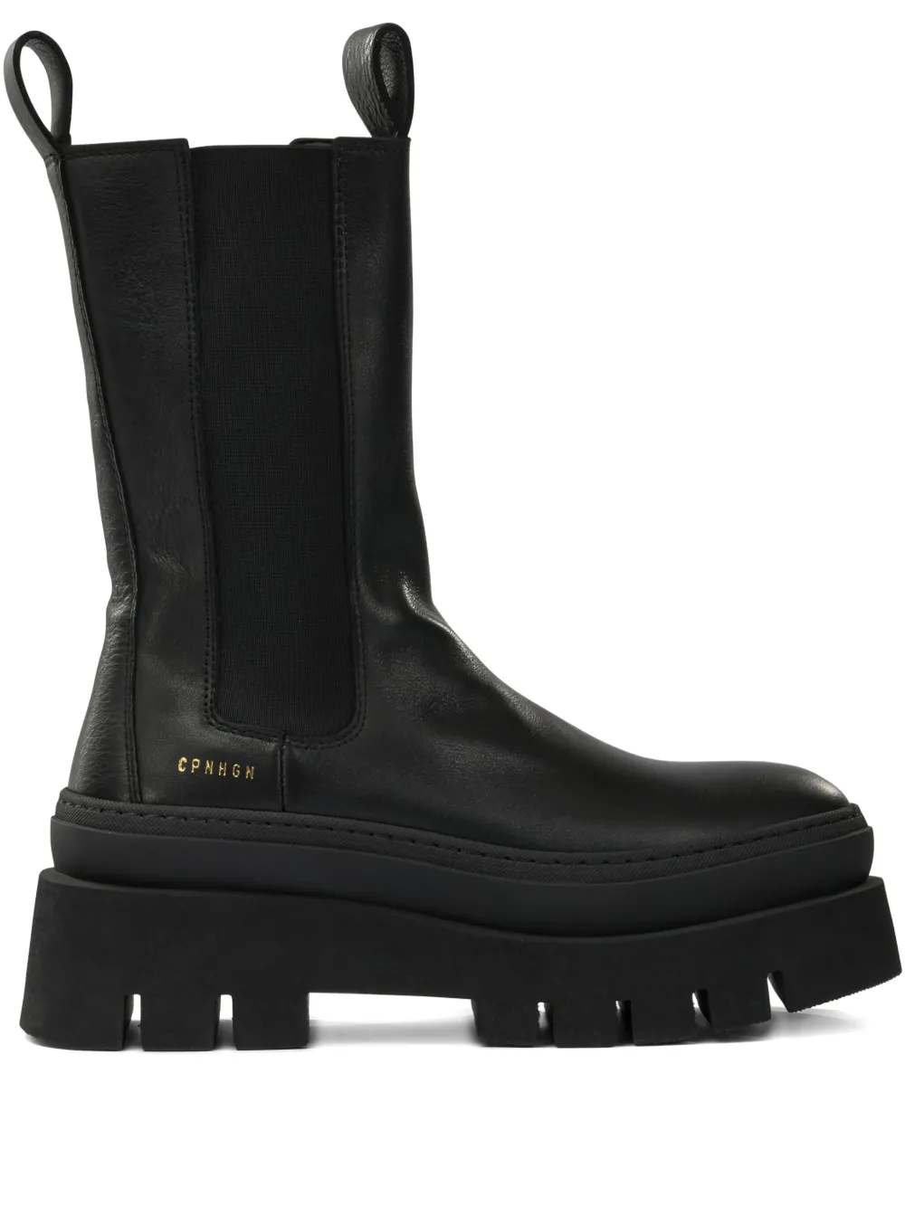 Copenhagen elastic-panel platform boots Black