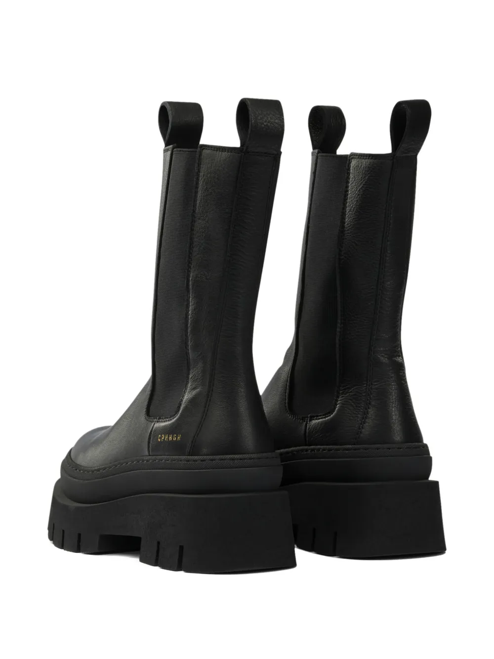 Copenhagen elastic-panel platform boots Black
