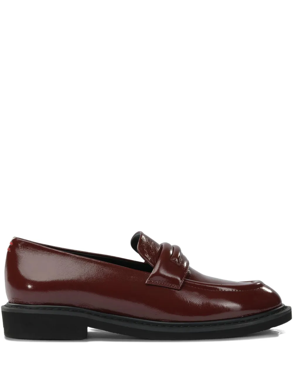 Halmanera patent-leather loafers Red