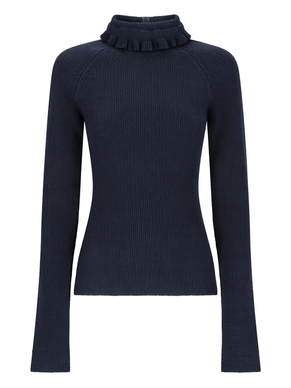 Alaïa ruffled long-sleeve top | Blue | Image 1