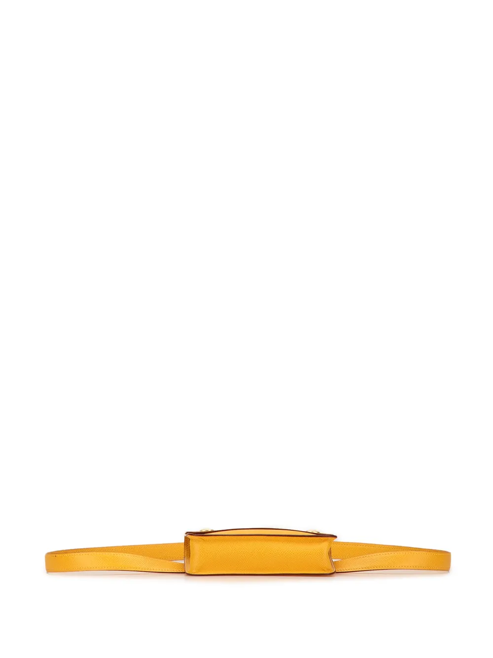 Pre-owned Hermes 1997 Courchevel Pochette Belt Bag In Yellow