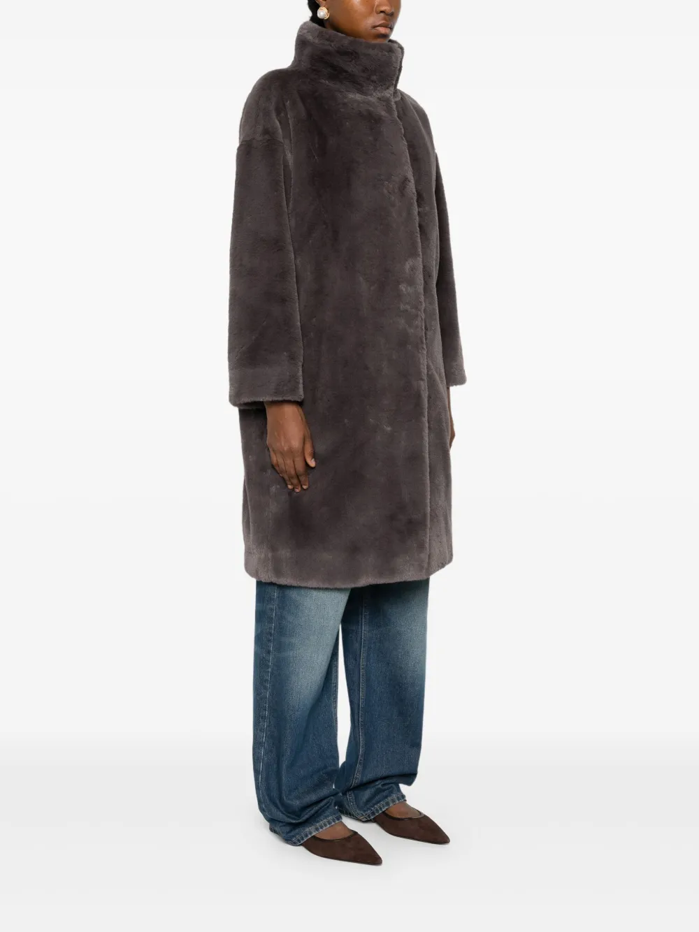 Herno Jas met trechterhals Grijs