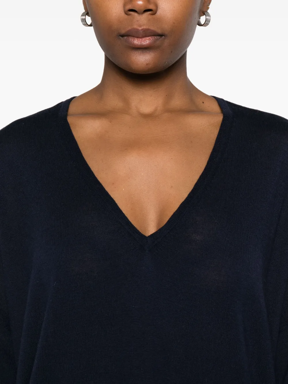 Aragona Fine-knit Jumper In Blue