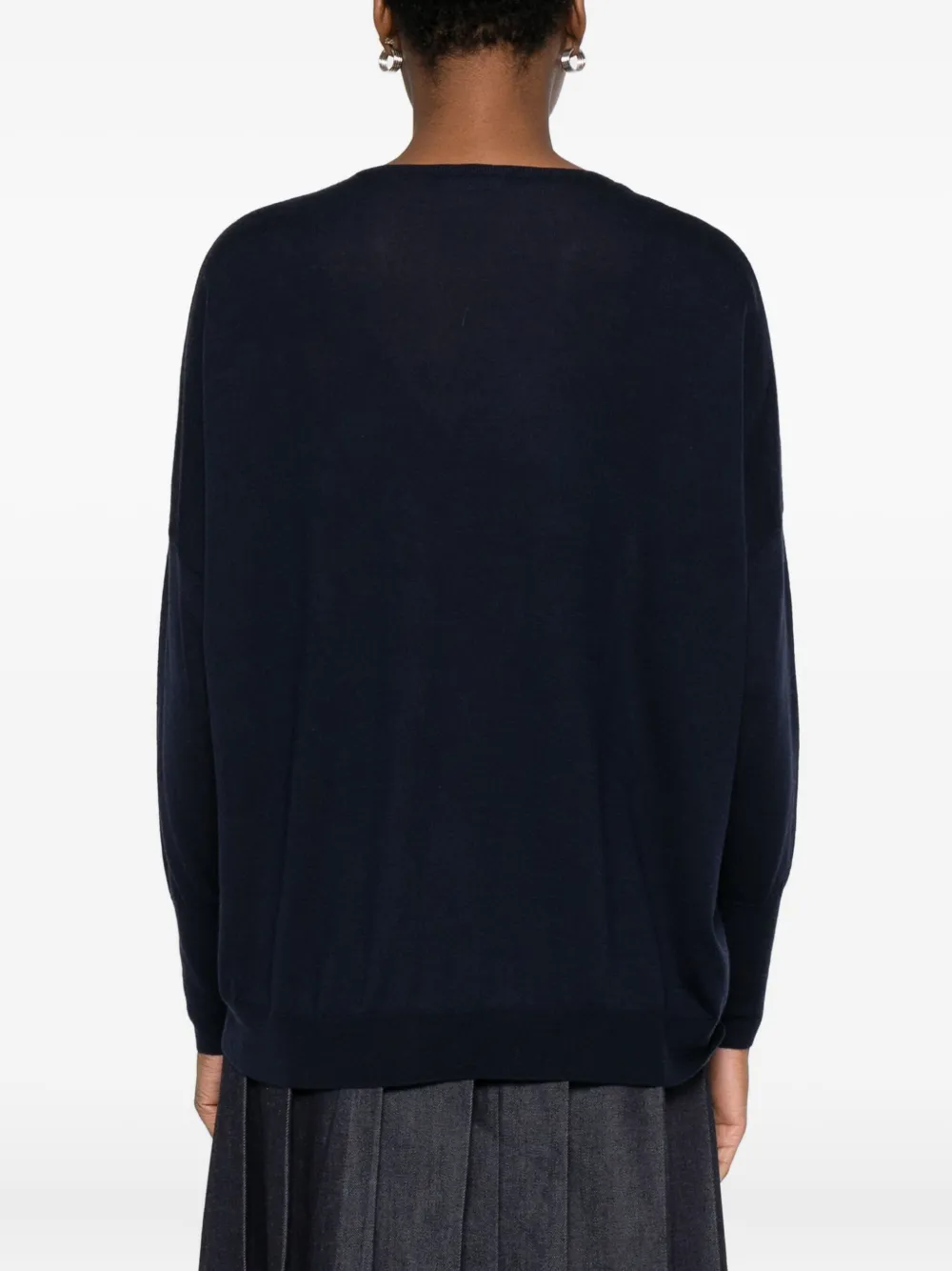 Aragona Fine-knit Jumper In Blue