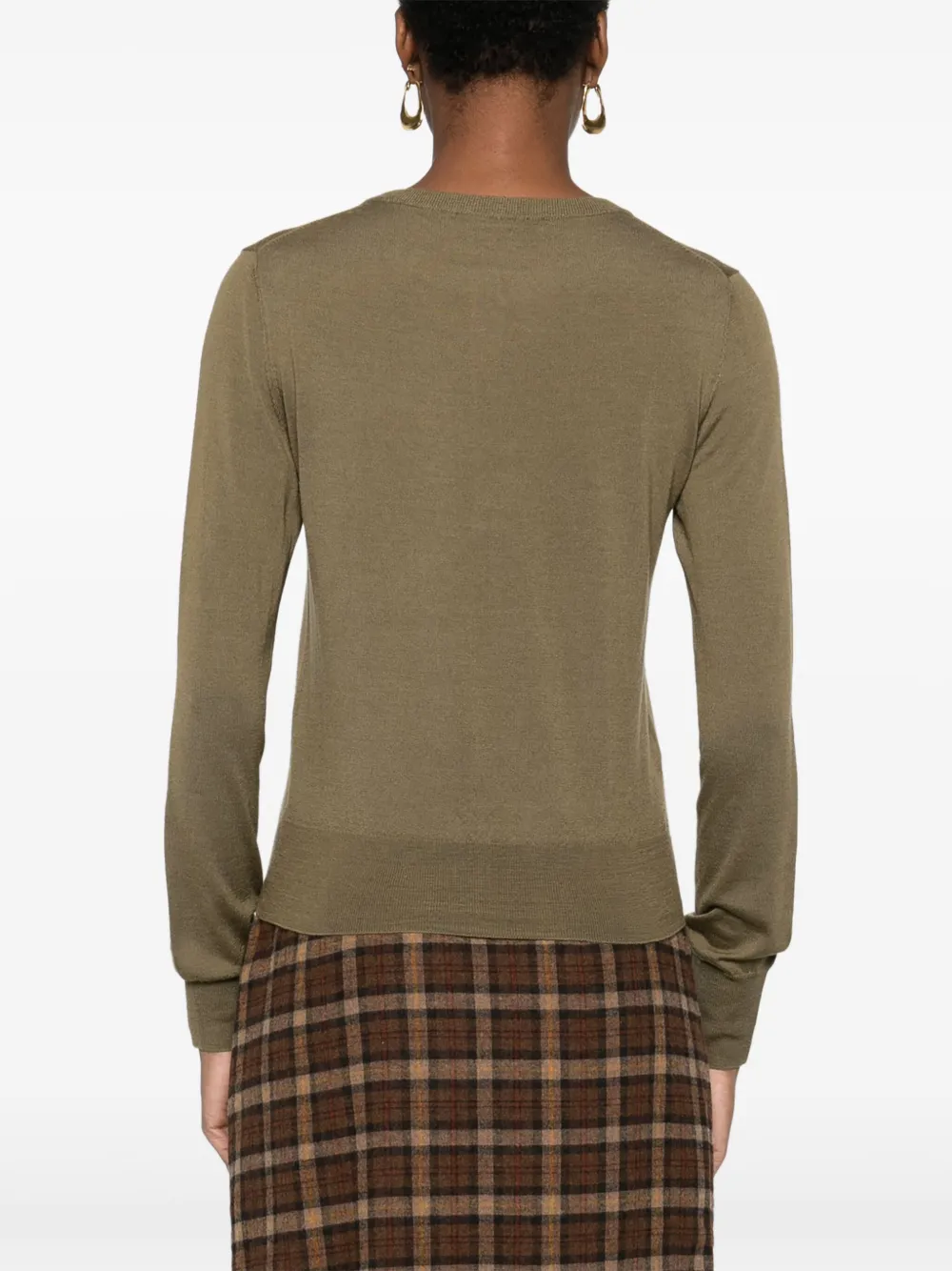Aragona Buttoned Cardigan In Green