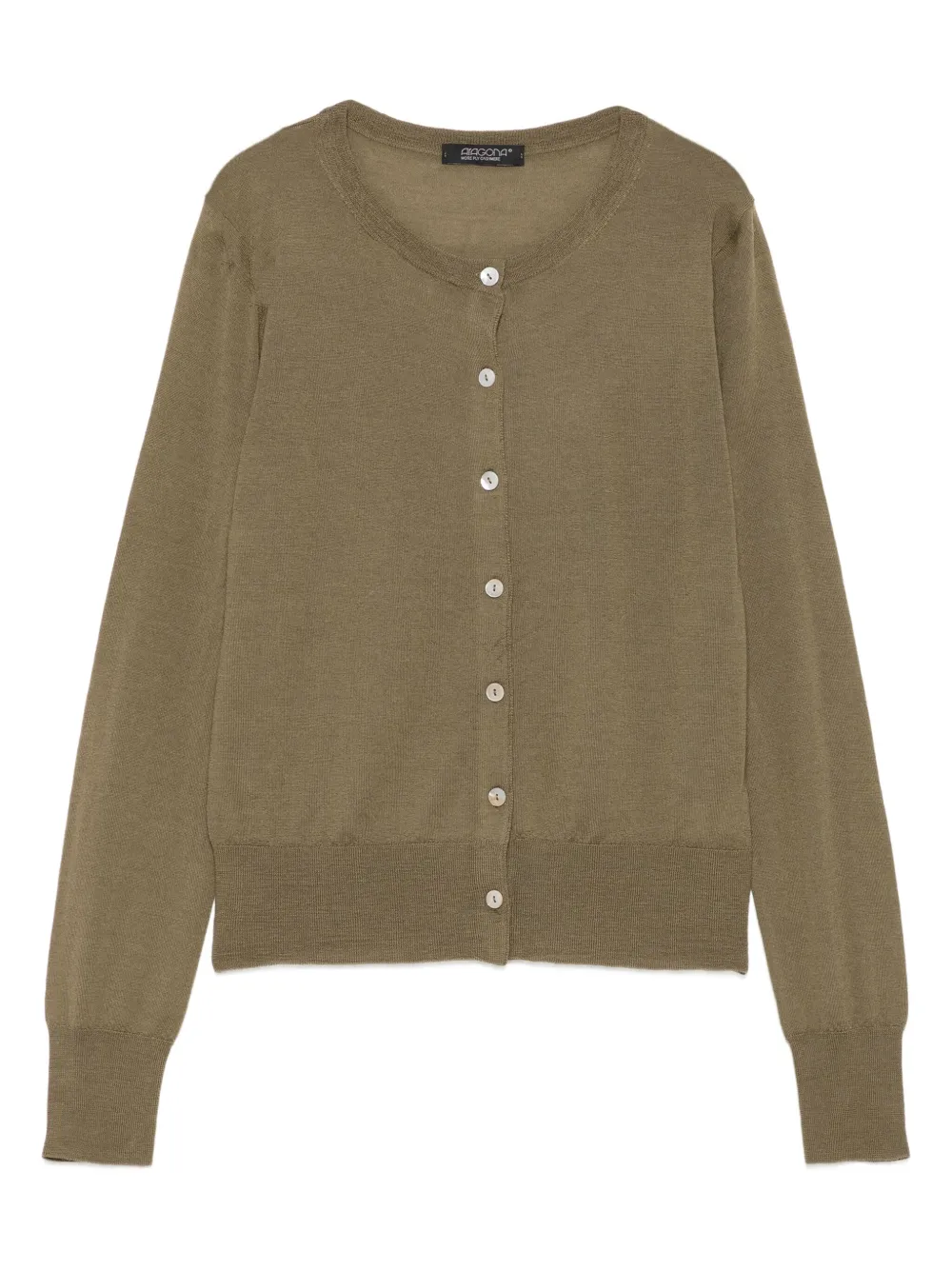 Aragona Buttoned Cardigan In Green