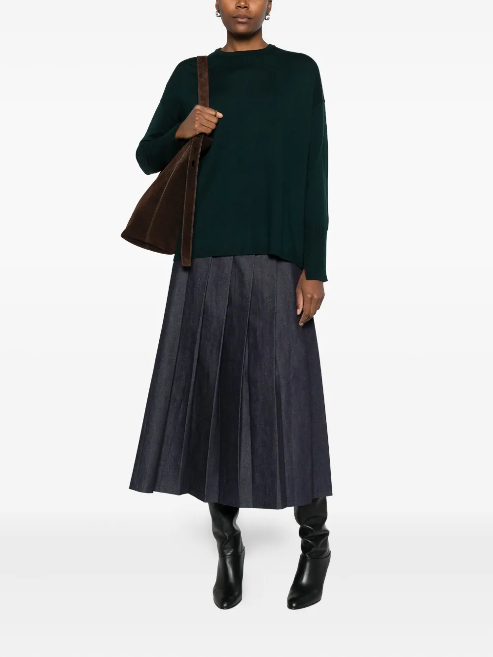 Aragona Fine-knit Jumper In Green