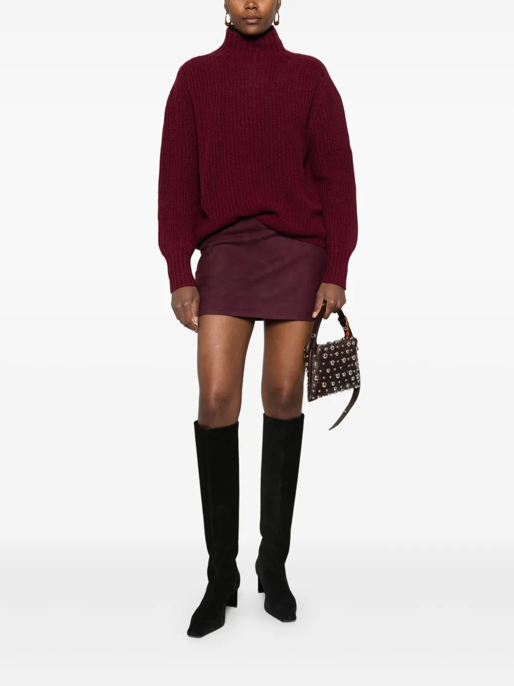 Aragona Funnel-neck Sweater In Multi